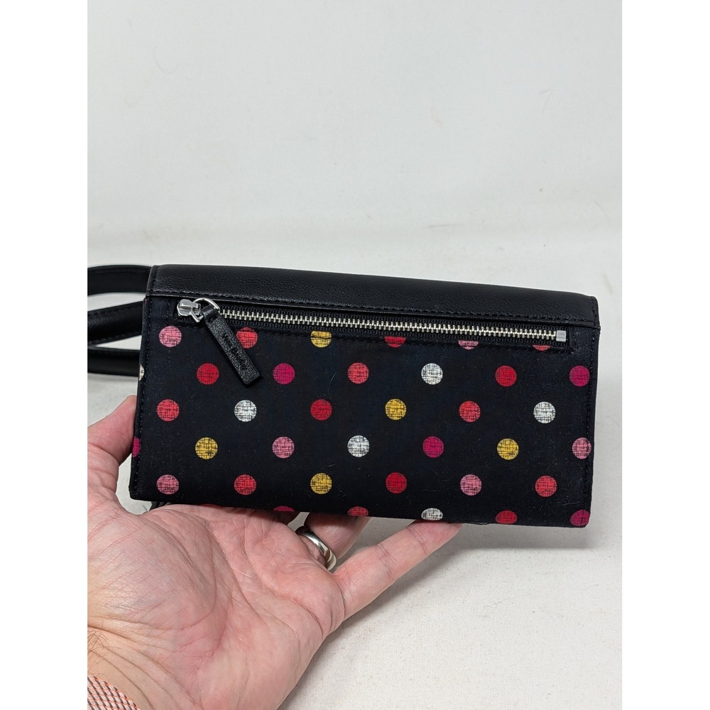 Vera Bradley Black Polka Dot Quilted Crossbody Bag and Matching Wallet Set - Picture 11 of 16